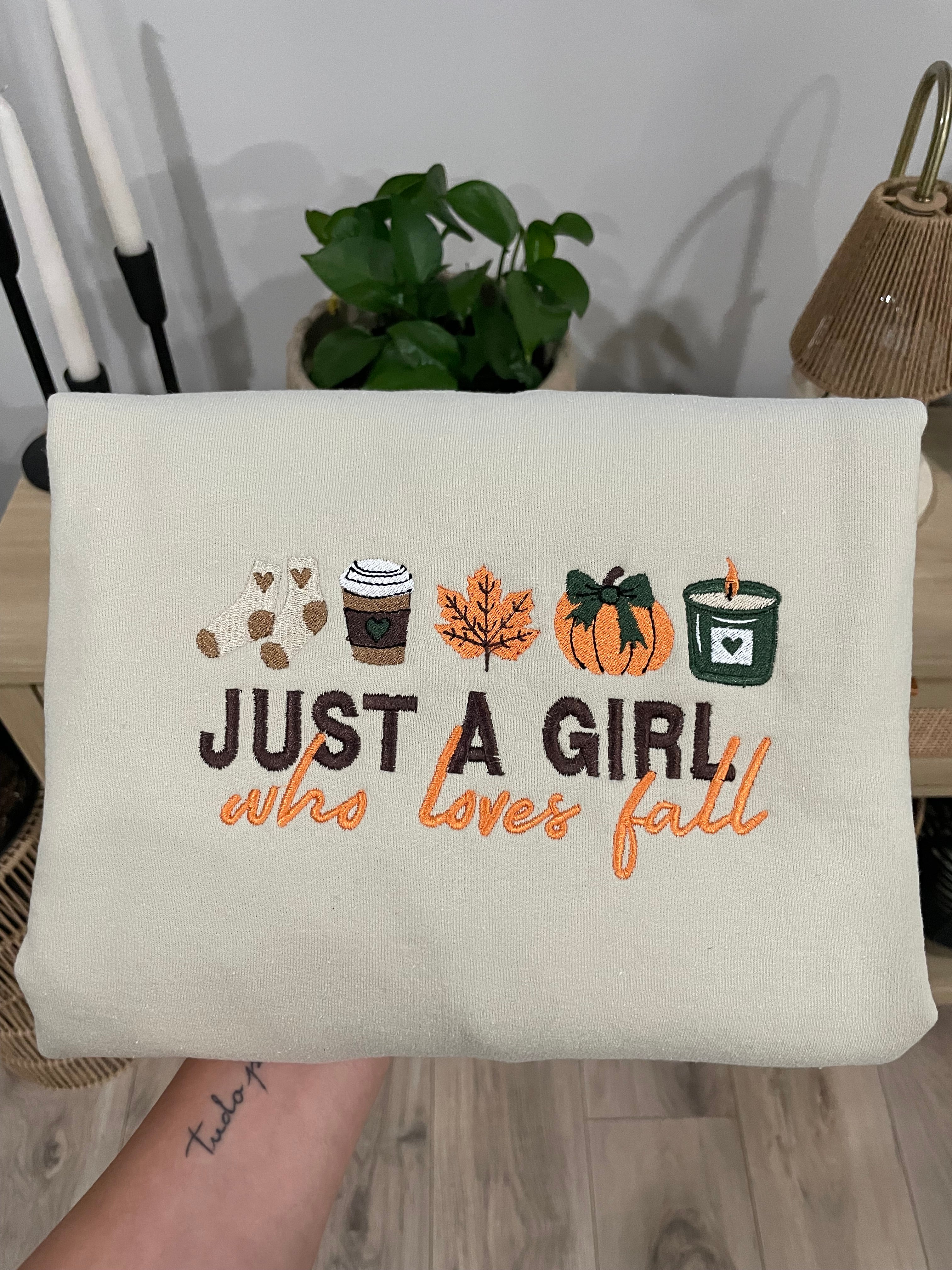 Just a Girl Who Loves Fall Crewneck